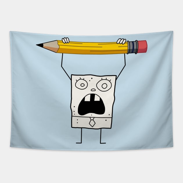 Doodlebob // Spongebob Squarepants Tapestry by amandawagner