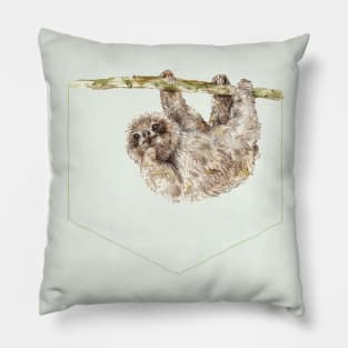 Sloth Hanging Out Pillow