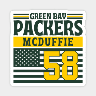 Green Bay Packers McDuffie 58 American Flag Football Magnet