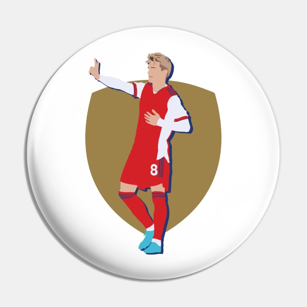 Martin Odegaard Arsenal No. 8 Collage Pin by Jackshun