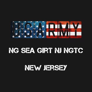 NG Sea Girt NJ NGTC New Jersey US Flag Army T-Shirt