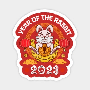 Happy Chinese New Year 2023 - Year Of The Rabbit Zodiac Magnet