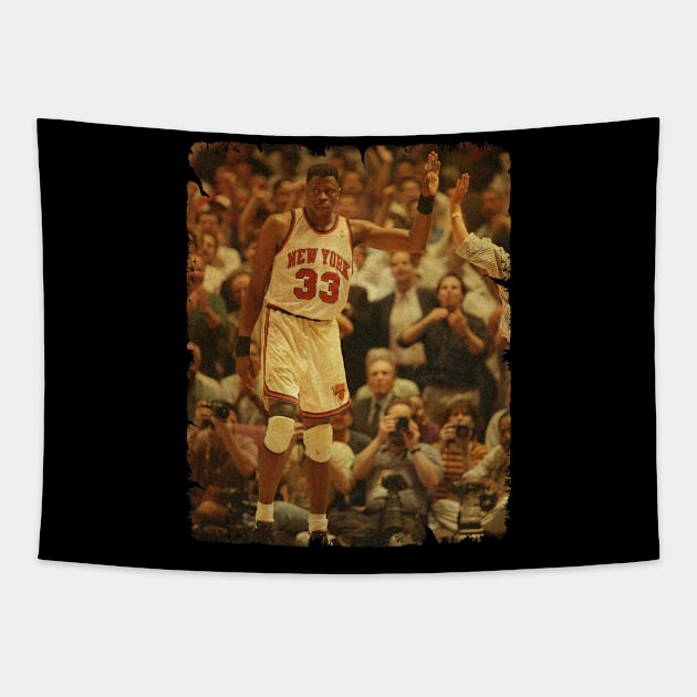 Patrick Ewing - Vintage Design Of Basketball Tapestry by JULIAN AKBAR PROJECT