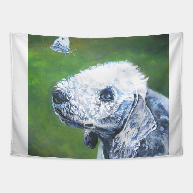 Bedlington Terrier Fine Art Painting Tapestry by LASHEPARD