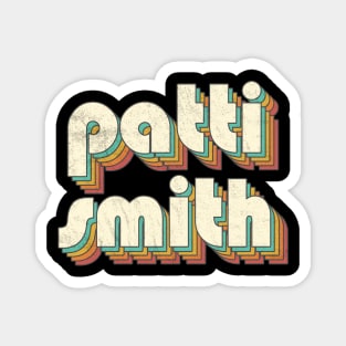 Retro Vintage Rainbow Patti Letters Distressed Style Magnet