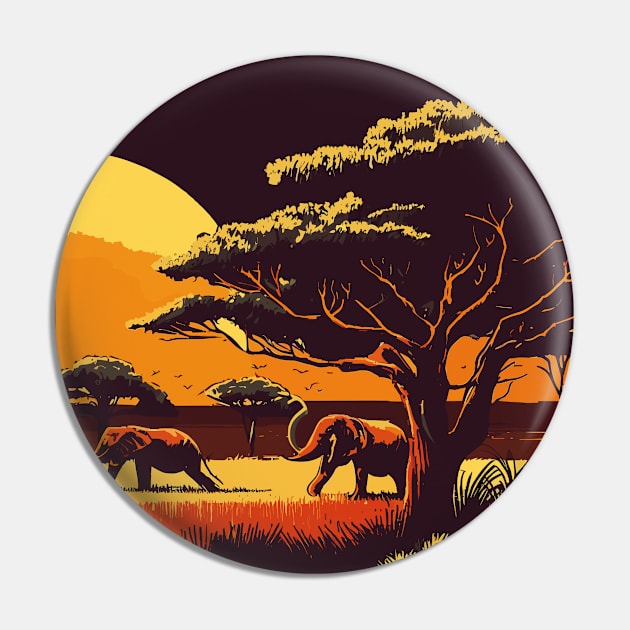 Zambia landscape Pin by TomFrontierArt
