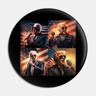 Trump and Biden T-Shirts Design Pin