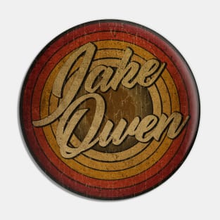 arjunthemaniac,circle vintage retro faded Jake Owen Pin