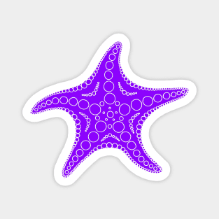 Starfish (white/purple) Magnet