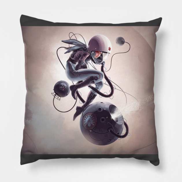 Commie Spaceman Pillow by buco