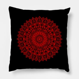 Mandala (red) Pillow