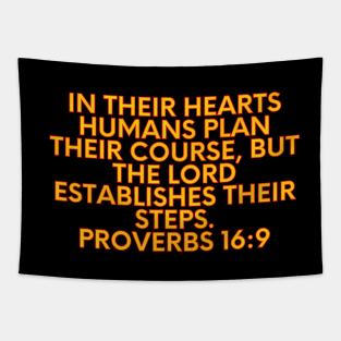 Bible Verse Proverbs 16:9 Tapestry