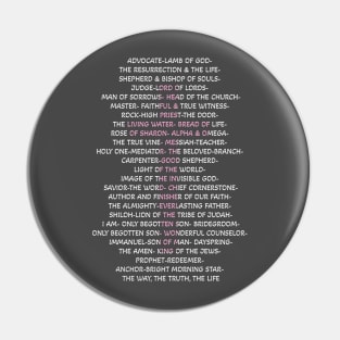 Names of Jesus Pin