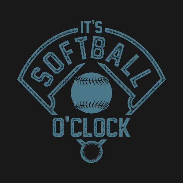 It's Softball O'Clock Sport Lover Coach, Fans, Players Gift by twizzler3b