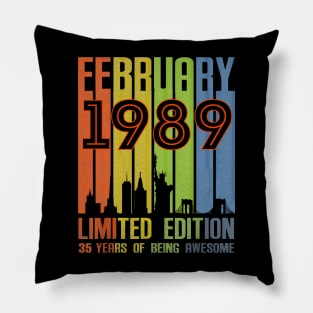 February 1989 35 Years Of Being Awesome Limited Edition Pillow