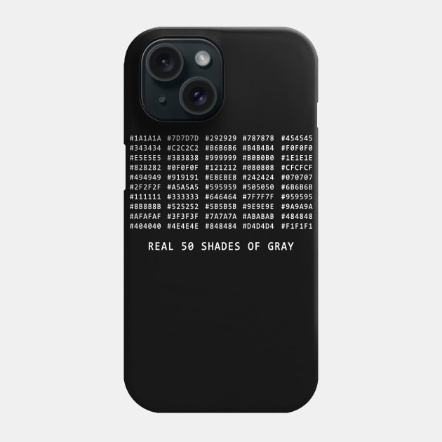 Real 50 shades of grey Phone Case by AlexMill