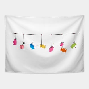 Colorful sweet candies Tapestry