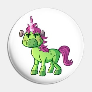 Cute Halloween Unicorn in Frankensteins Monster Costume Pin