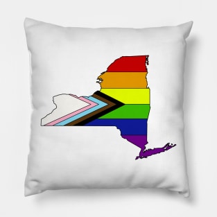 Progress pride flag - New York Pillow