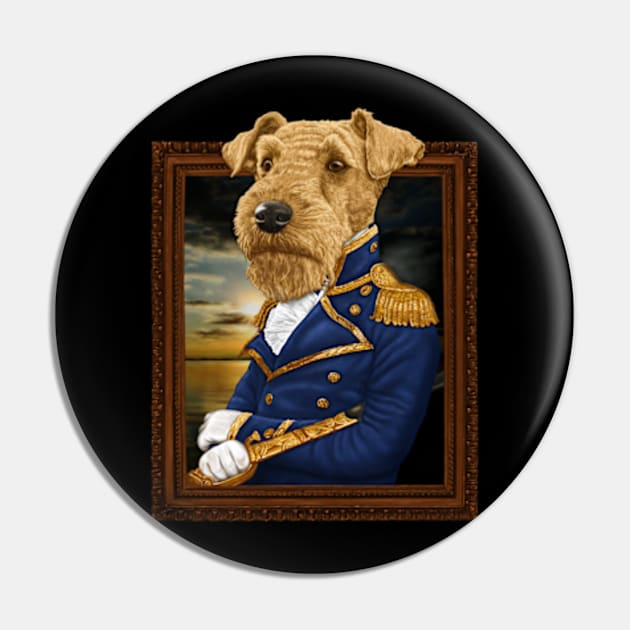 Admiral Airedale Terrier Pin by Motzart