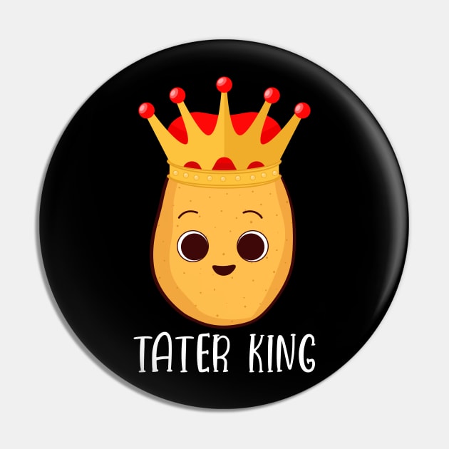 Funny Cute Potato Spud Design - Tater King Pin by ScottsRed