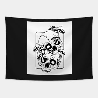 Skull Mushroom Tapestry