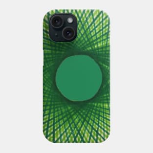 Spirograph Green Gingham-esque Pattern Phone Case