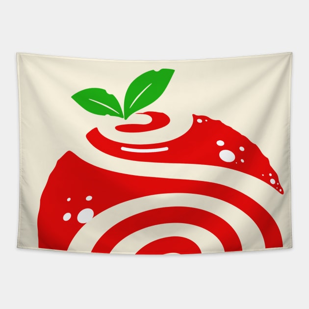 Swirly Letter S Red Fruit Tapestry by GeeTee