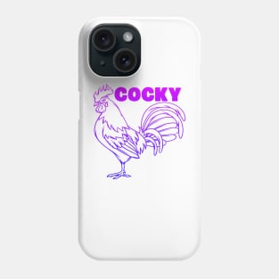 cocky rooster Phone Case