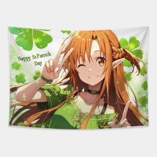 asuna st patricks day Tapestry