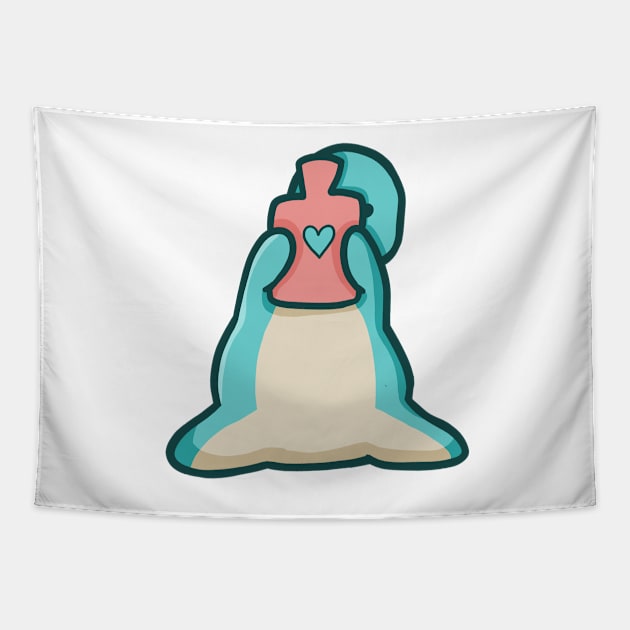 Cute long neck, Sweet dino, Love dinosaur Tapestry by hugadino