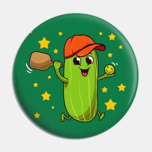 Pickleball Pickle Cute Kids Pin