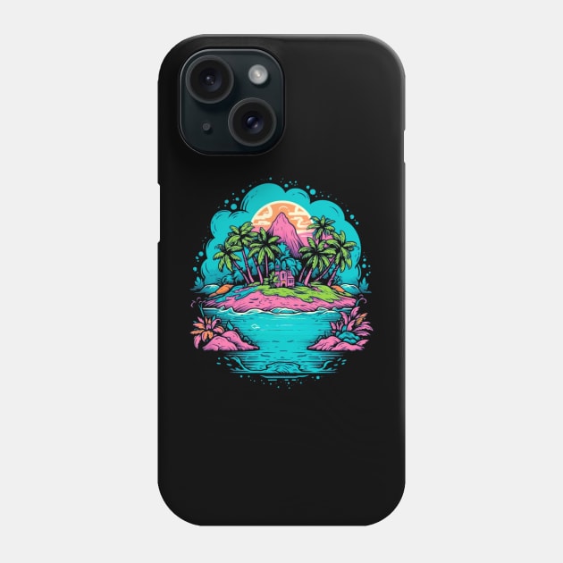 Sun-Drenched Coastal Getaway Phone Case by Marco Massano Art