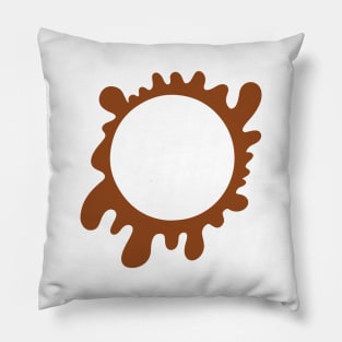 Cup of Joe Coffee Splatter Brown Pillow