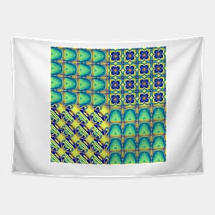 Abstract Fractal Tiles Pattern Tapestry