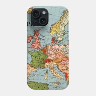 Vintage hi resolution map of europe Phone Case