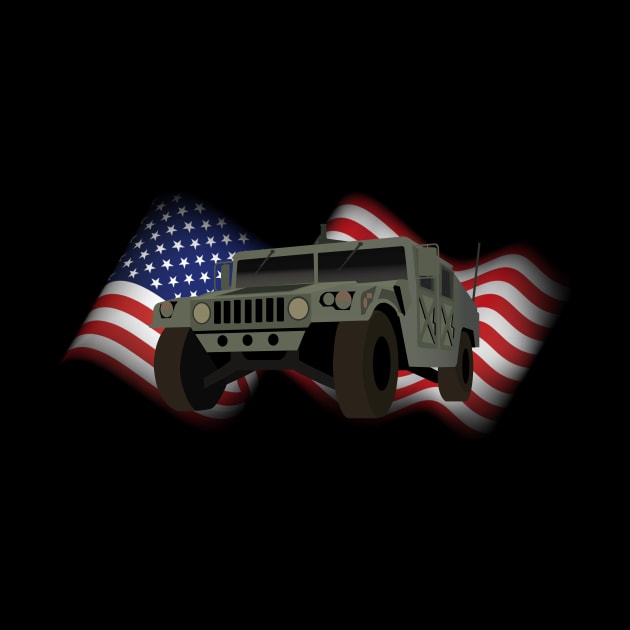 Patriotic American Army Military Truck by NorseTech