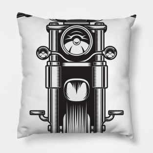 Vintage Motorcycle Pillow