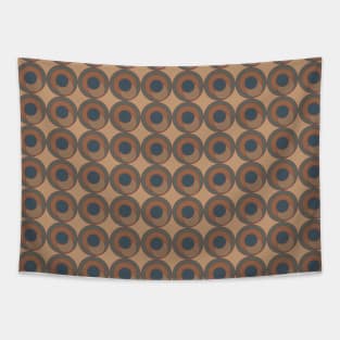 retro circles pattern Tapestry