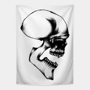 Sketch Devil Skull Tattoo Style Design Drawing Art Graphic Tapestry