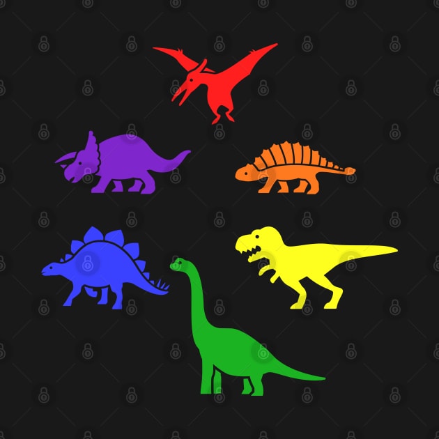 Gay Pride Dinosaurs by Muzehack