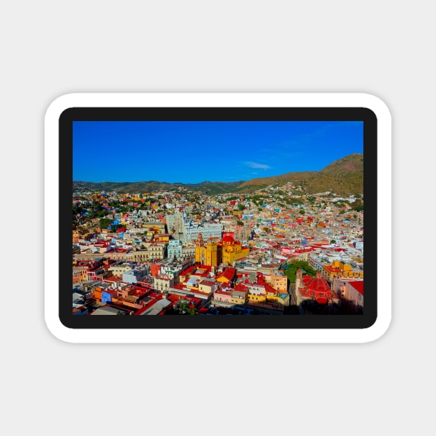 Point de vue sur la ville de Guanajuato Magnet by franck380