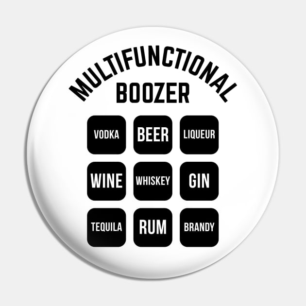 Multifunctional Boozer (Drinking Alcohol / Black) Pin by MrFaulbaum