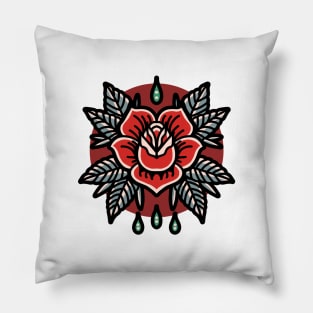 rose tattoo Pillow