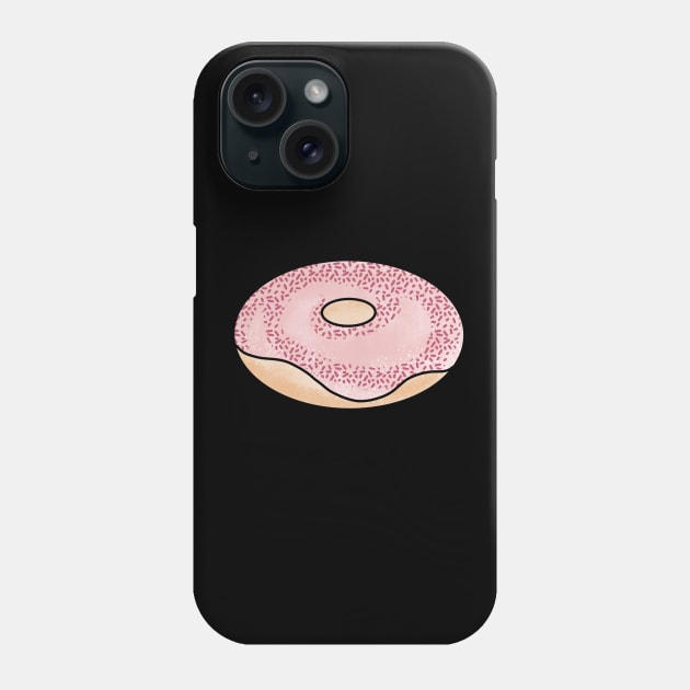 Donut Pink Donut Cute Coffee Dates Pastry Yummy Donut with Sprinkles and Frosting Doughnut Baked Goods for Donut Lovers and Foodies Delicious and Tasty Icing to Eat with Your Morning Coffee Phone Case by nathalieaynie