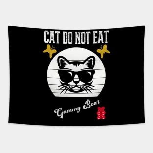 Cat Do Not Eat Gummy Bear Tapestry