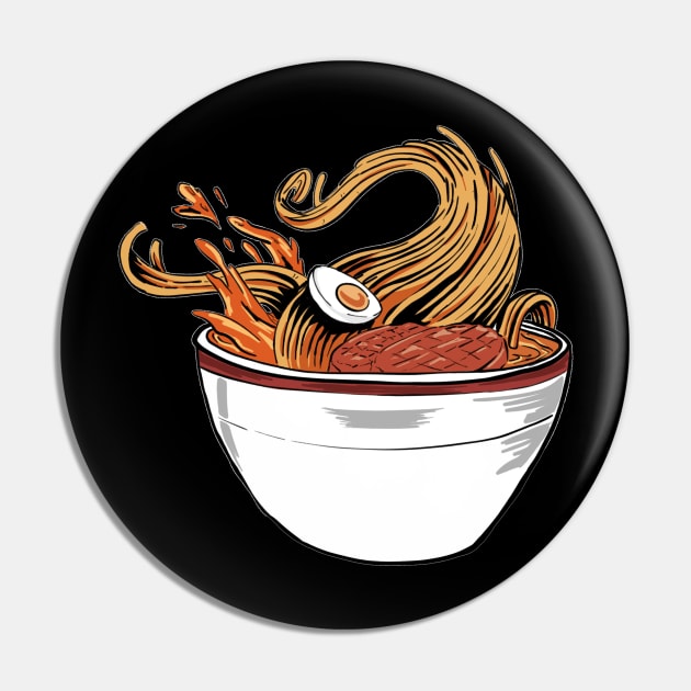 Ramen Bowl black Pin by Uwaki