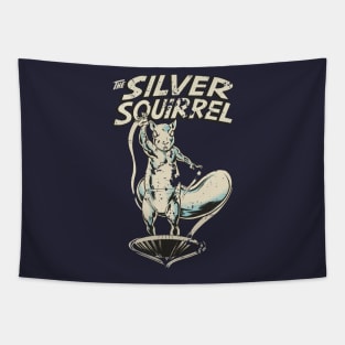 Silver Squirrel - retro Tapestry