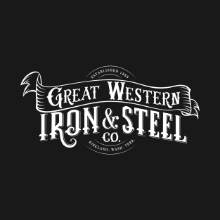 Great Western Iron & Steel Co., White Lettering T-Shirt