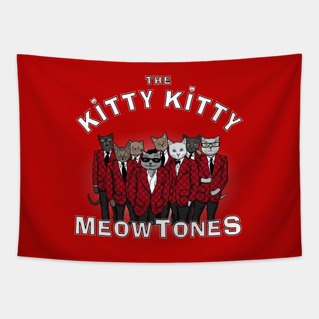 The Kitty Kitty Meowtones Tapestry by bryankremkau